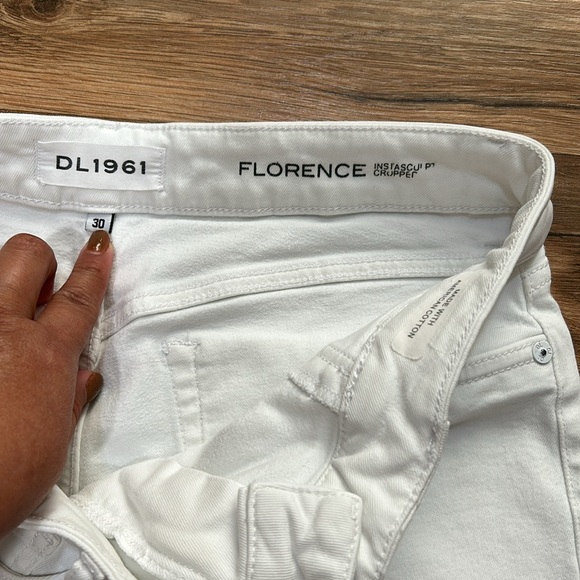 DL1961 WOMENS FLORENCE STRAIGHT ANKLE JEAN MID RISE WHITE Sz 30 - Picture 4 of 11